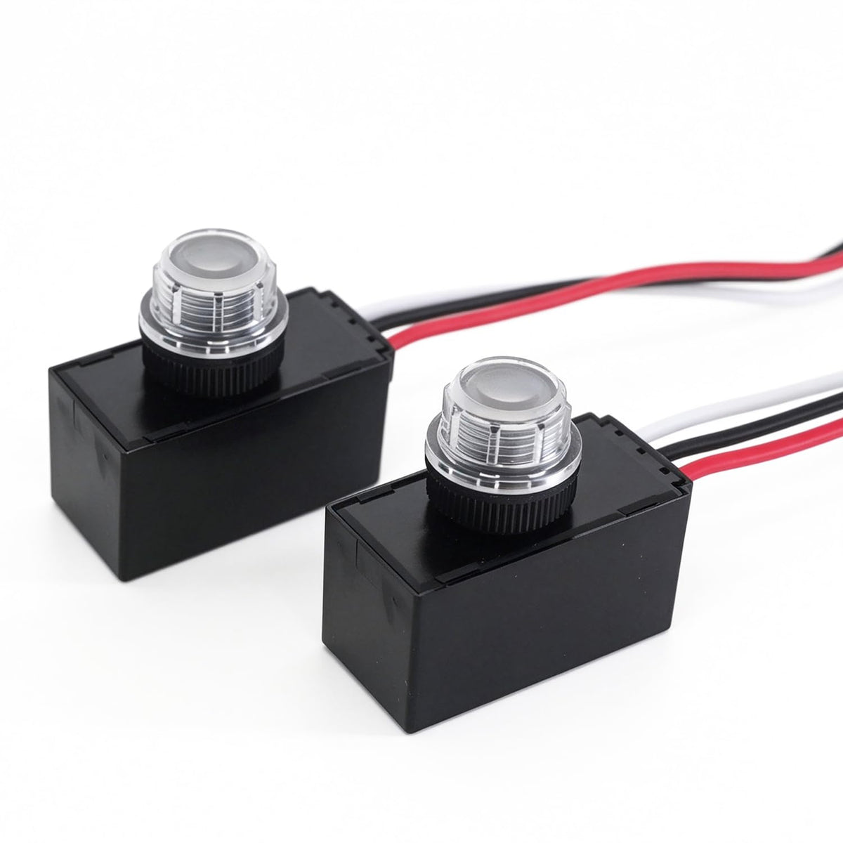 Heluok DC 12V Photoelectric Switch, 2 Pack Dusk Dawn Photocell Sensor, 6A