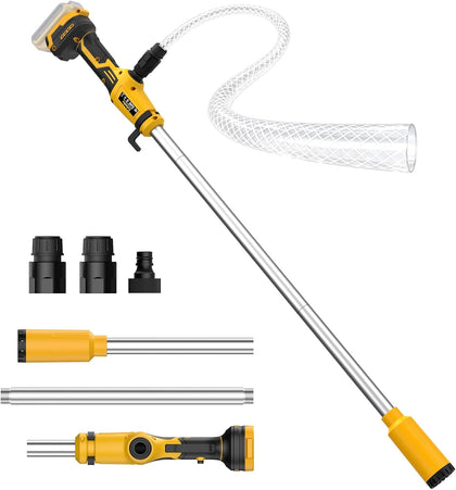 Cordless Stick Transfer Pump Compatible with Dewalt 20V Battery | 3-Section Detachable Design, Auto-Shutoff, 720GPH &