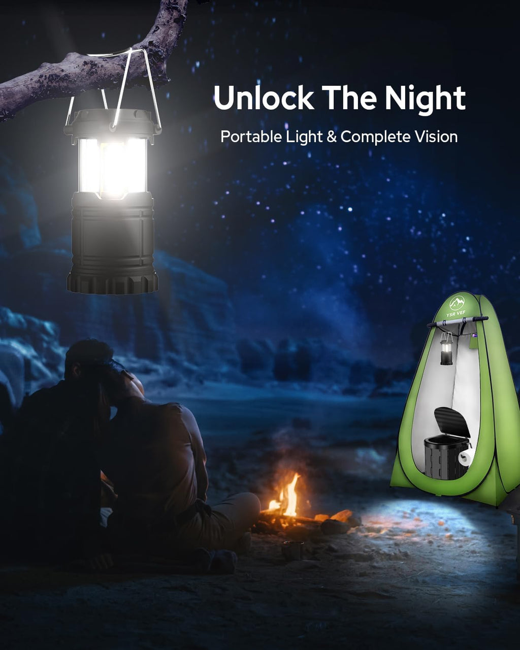 Portable Toilet Kit, Camping Toilet with Pop-Up Privacy Tent and Poo Gel Toilet Bags, Washable Portable Outdoor