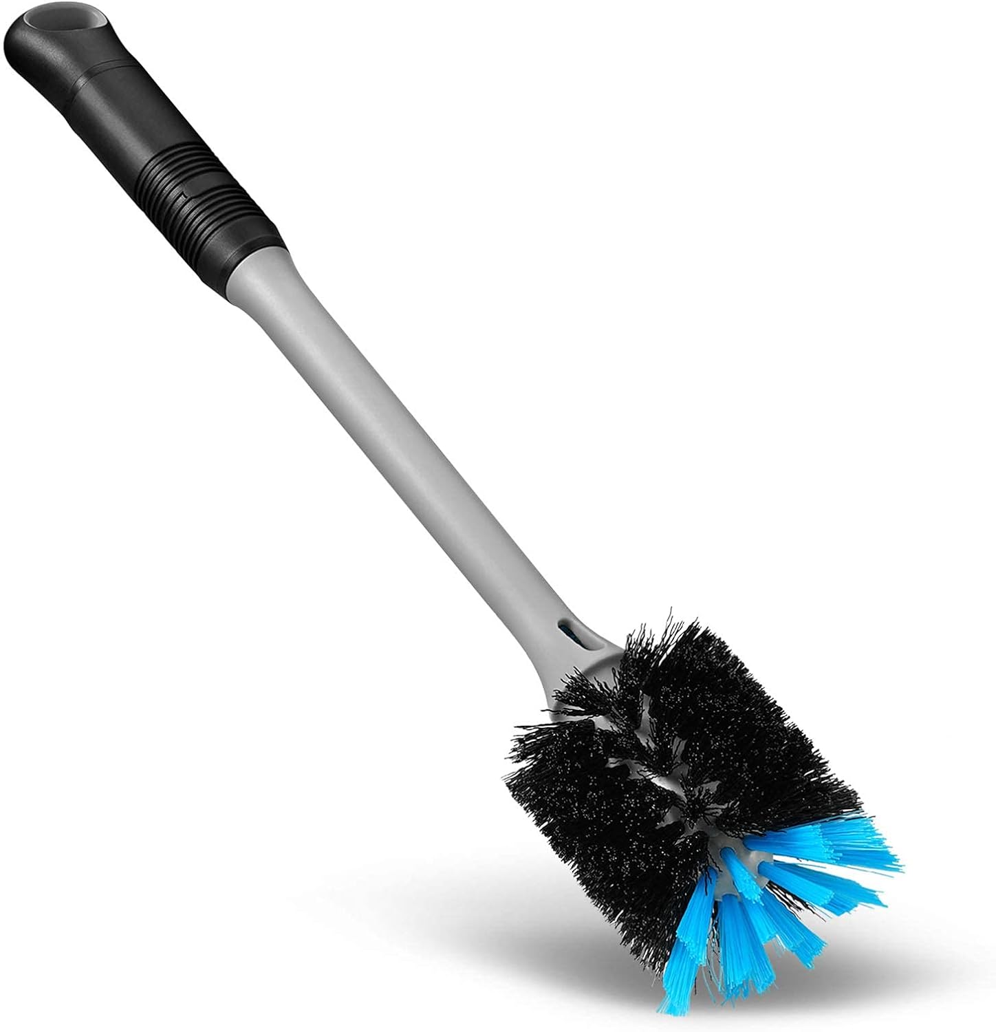 2-in-1 Bottle Brush and Straw Cleaner Brush, Black, 1 Pack | Long Handle Water Bottle Scrubbing Brush for Water