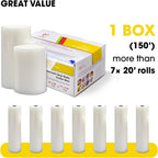 8" x 150' Vacuum Sealer Bags for Food Saver, Rolls with Cutter Dispenser