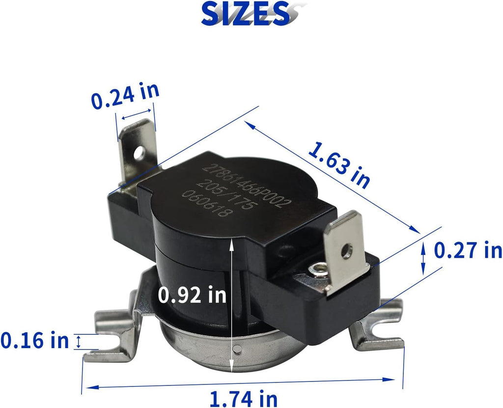 WE04X25198 Dryer Thermostat Replacement Compatible with GE Dryers