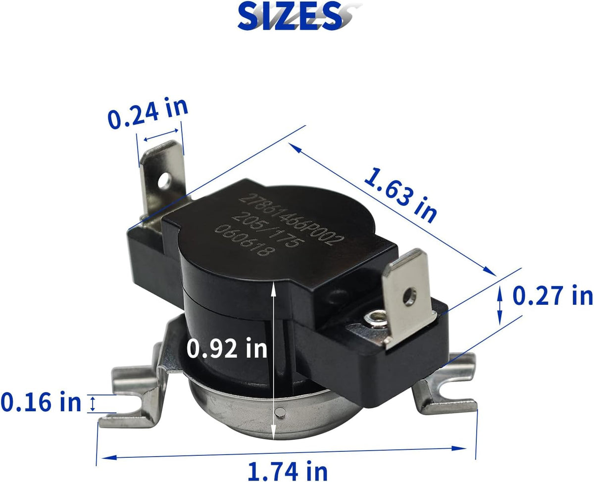 WE04X25198 Dryer Thermostat Replacement Compatible with GE Dryers