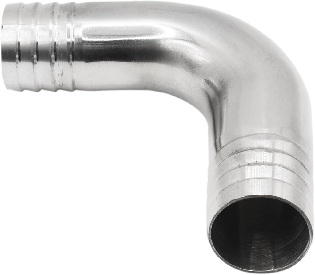 Stainless Steel Sanitary Hose Barb 90 Degree Elbow 1-1/4" x 1-1/4" Barbed