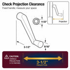 H 4320 Casement Operator Crank Handle with 11/32 In. Bore, White (2 Pack)