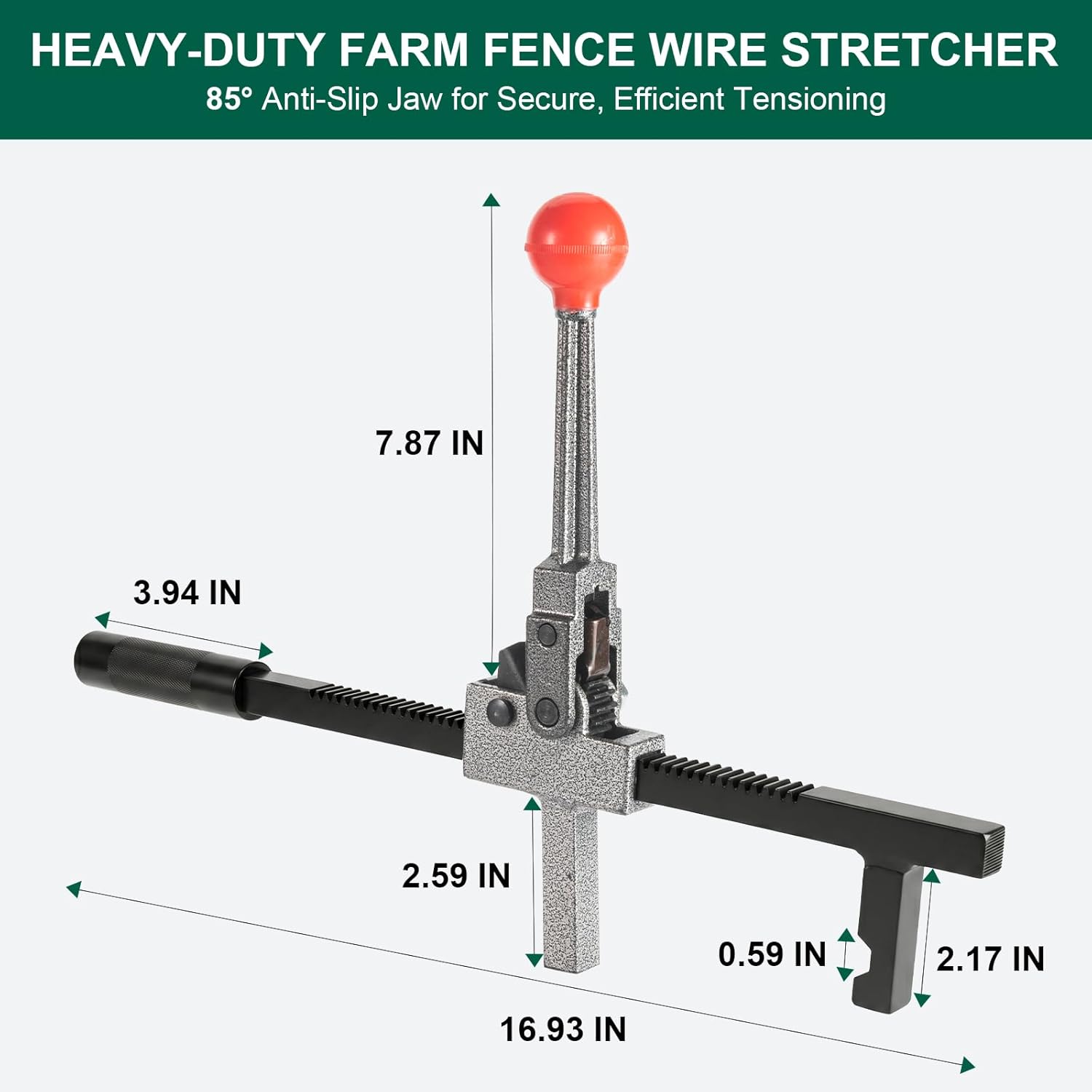Chain Link Fence Stretcher Tool, Fence Puller, Tightener & Tensioner