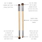 Enhancing Eye Brush Set, Makeup Brushes For Liquid, Cream & Powder Eyeshadow & Eye Liner Application, Dual-Sided &