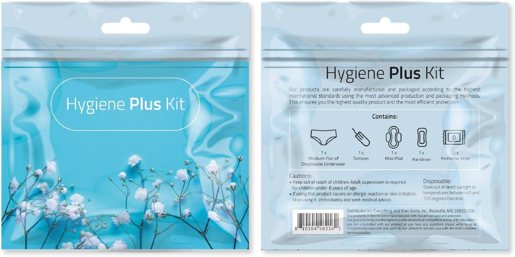 Hygiene Plus Bulk Period Kit with Disposable Underwear (Medium) – Complete Menstrual Care Kits for Schools