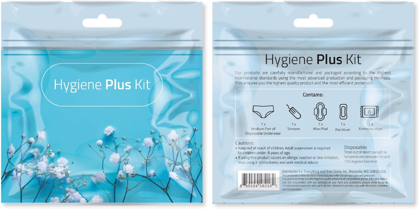 Hygiene Plus Bulk Period Kit with Disposable Underwear (Medium) – Complete Menstrual Care Kits for Schools
