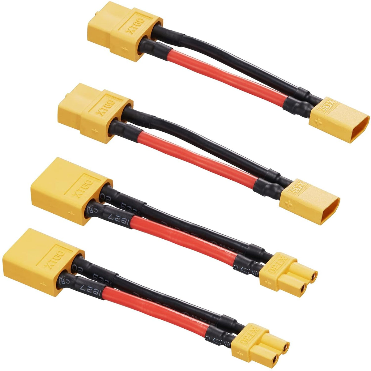 4pack XT60 to XT30 Adapter 50mm14AWG xt30 to xt60 Adapter