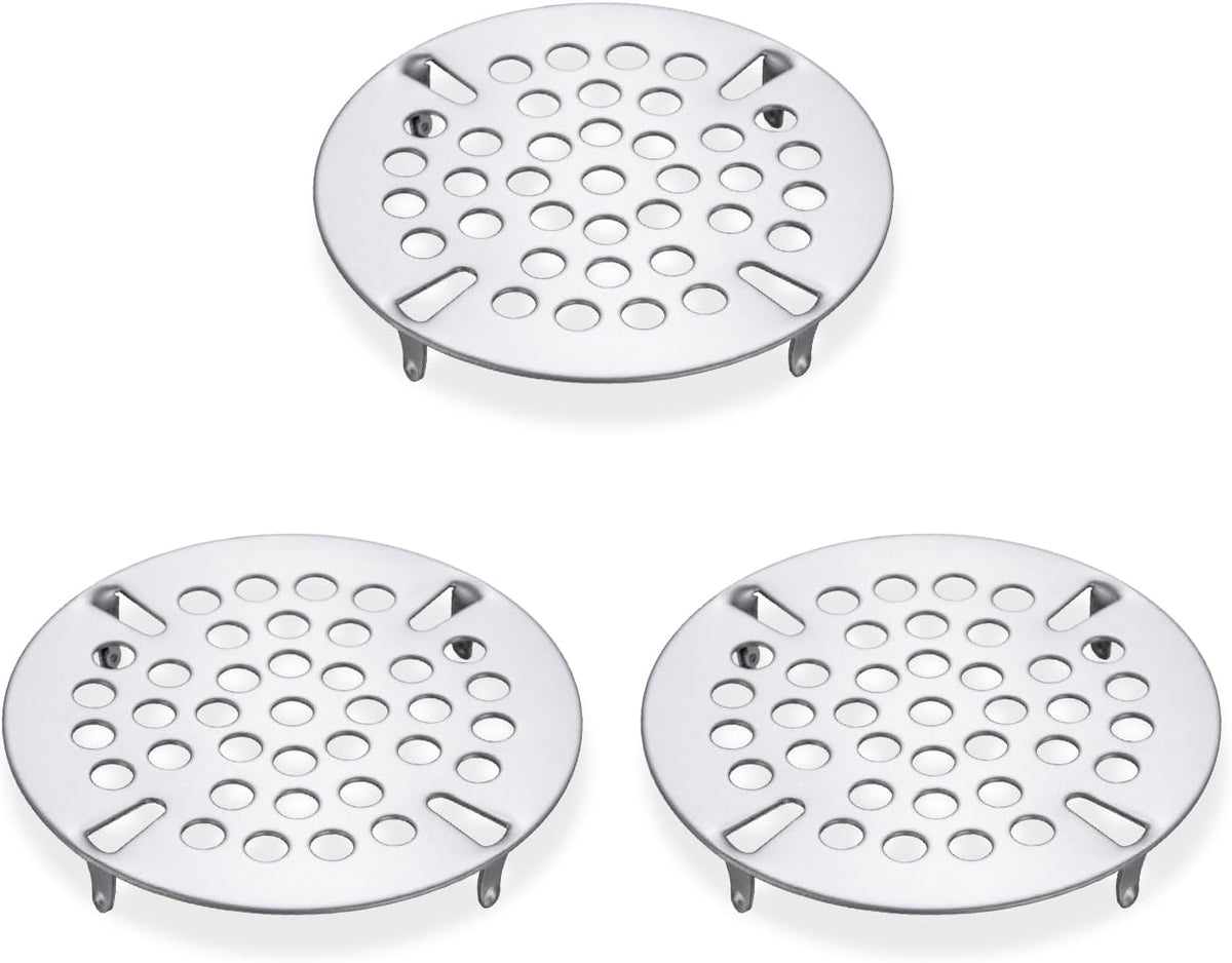 3-1/2" Mop Sink Drain Strainer for Commercial Sink Drain Cover (3 Pack)