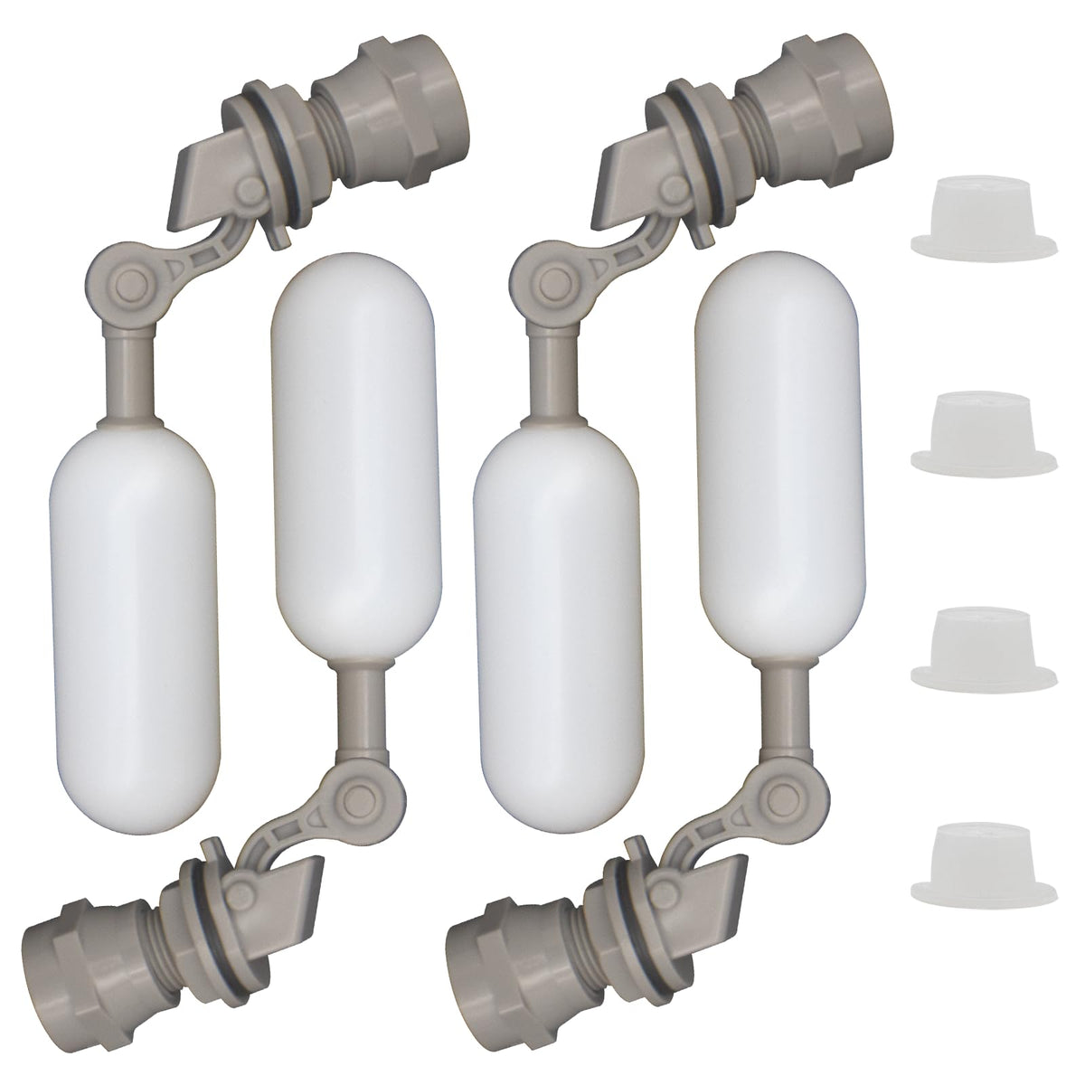 MAKERELE 4-Pack 1/2 Inch Mini Float Ball Valve, ABS
