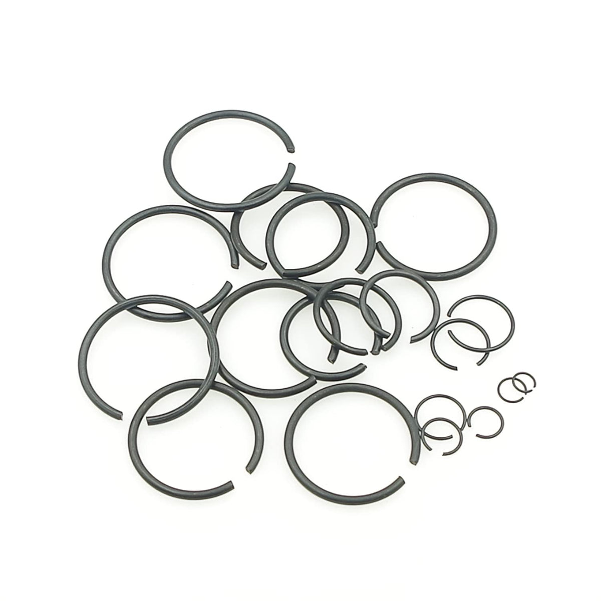 Metric 15-Sizes Round Wire C-Clips External Retaining Rings Kit