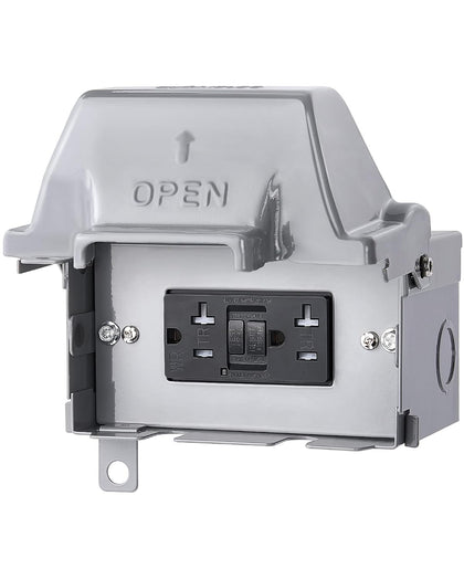 SURAIELEC Outdoor Outlet Box Waterproof, 20 AMP WRTR GFCI Receptacles