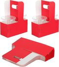 Drink Carrier with Handle, 15 Pcs Kraft Paperboard 2 Cup Holder for Hot or Cold Drinks Flower Gift Bags Floral Wrap