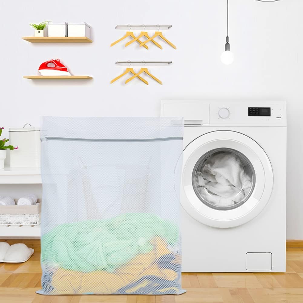 Extra Large Mesh Laundry Bag, 2 Pack XXL Oversize Honeycomb Mesh Wash Bags for Washing Machine, Coats, Stuffed Toys