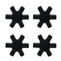 4-Pack L090/L095 NBR Rubber Spider Insert - Solid Center Inserts for L-Jaw Coupler Set, Black (4, L090/L095)