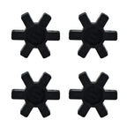4-Pack L090/L095 NBR Rubber Spider Insert - Solid Center Inserts for L-Jaw Coupler Set, Black (4, L090/L095)