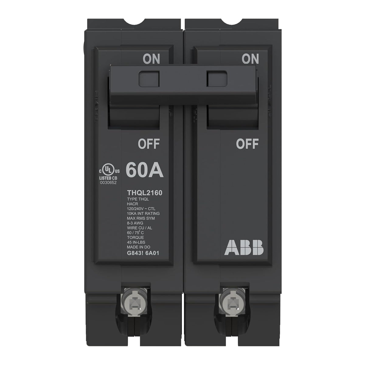 ABB Q-Line THQL2160 • Circuit Breaker • 60 Amp • Double Pole