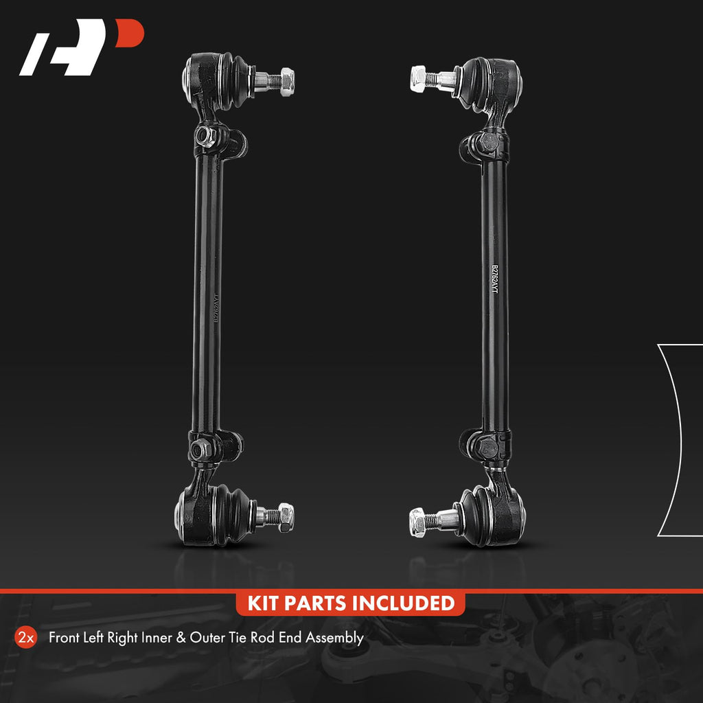 A-Premium 2-Pack Front Inner & Outer Tie Rod End Assembly