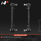 A-Premium 2-Pack Front Inner & Outer Tie Rod End Assembly