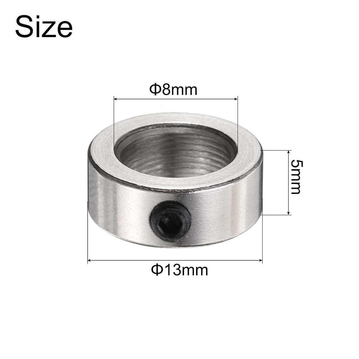 uxcell 6pcs 8mm Shaft Lock Collar T8 Lead Screw Lock Ring, Stainless Steel