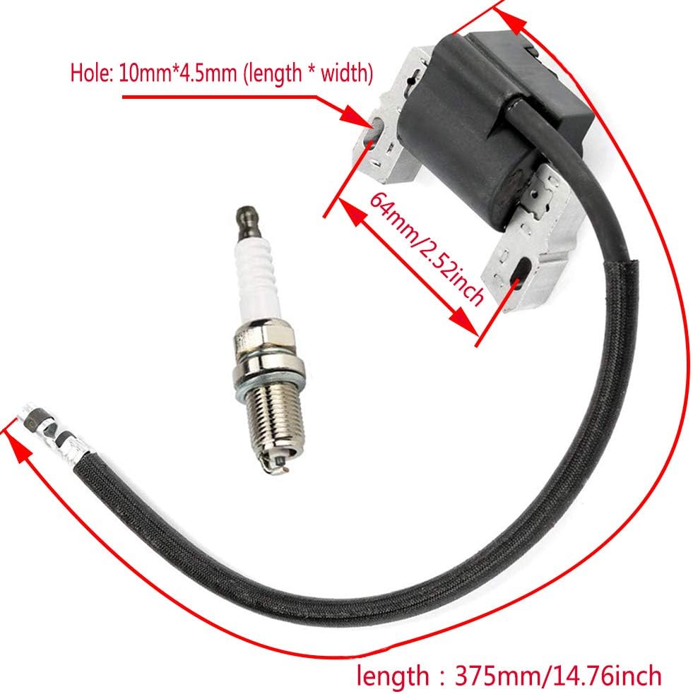 591459 Ignition Coil Magneto Armature + RC12YC Spark Plug Compatible with Briggs and Stratton
