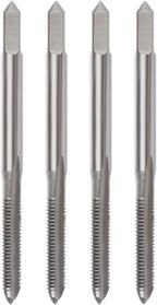 M3 x 0.5mm Tap Machine HSS Metric Right Hand Thread 3 Straight Flute Taps Taper and Plug, 4Pcs