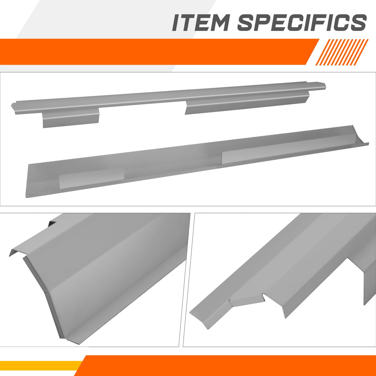 PM PERFORMOTOR Rocker Panels Compatible with 2002-2007 Jeep Liberty 4Door, Left & Right Side, Primered Grey