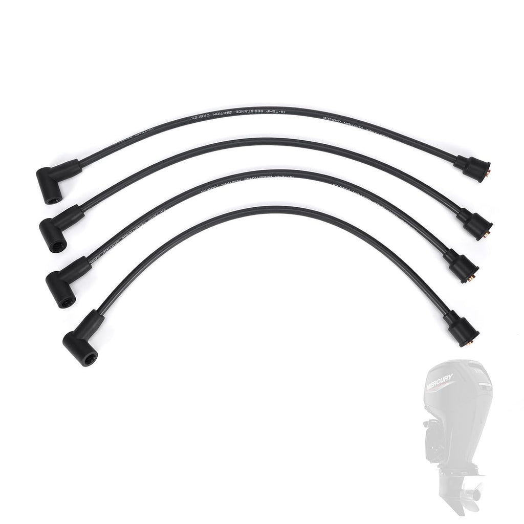 Spark Plug Cable Set for Mercury Marine 4-Cyl Outboard 100-125HP, 4Pcs
