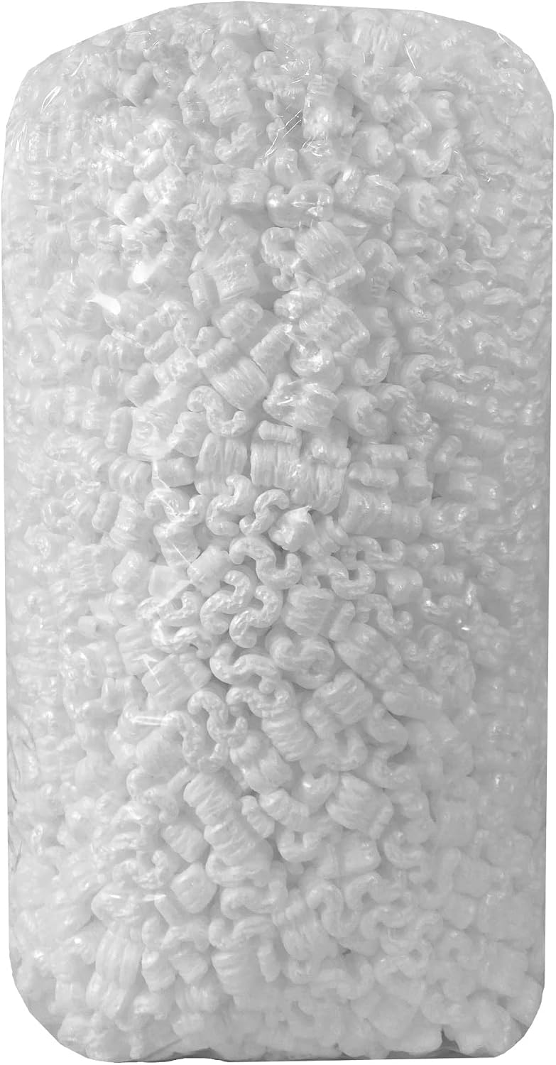 UBMOVE Moving Packing Peanuts 3.5 cu. ft. (22.5 Gallons) S-Shaped Popcorn Cushion for Shipping (White)