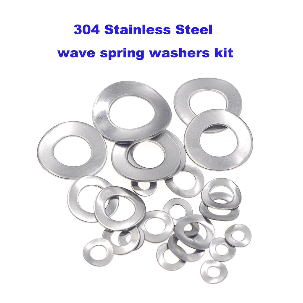 350PCS Metric M3-M12 304 Stainless Steel Wave Spring Washers Kit