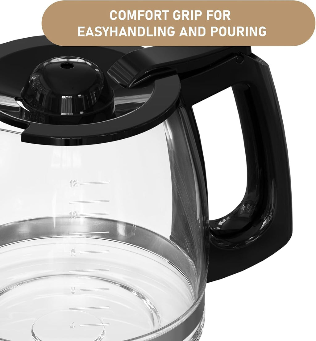 12-Cup Replacement Coffee Carafe Compatible with Hamilton Beach Coffee maker Pot 49902, 49915, 49905C, CM4309, 49317