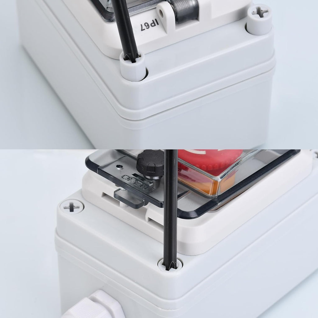 Emergency Stop Button with Box, Emergency Shut Off Switch E-Stop 660V 10A