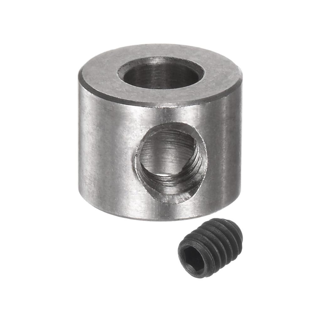uxcell 10pcs Set Screw Shaft Collars 4mm Bore Stainless Steel