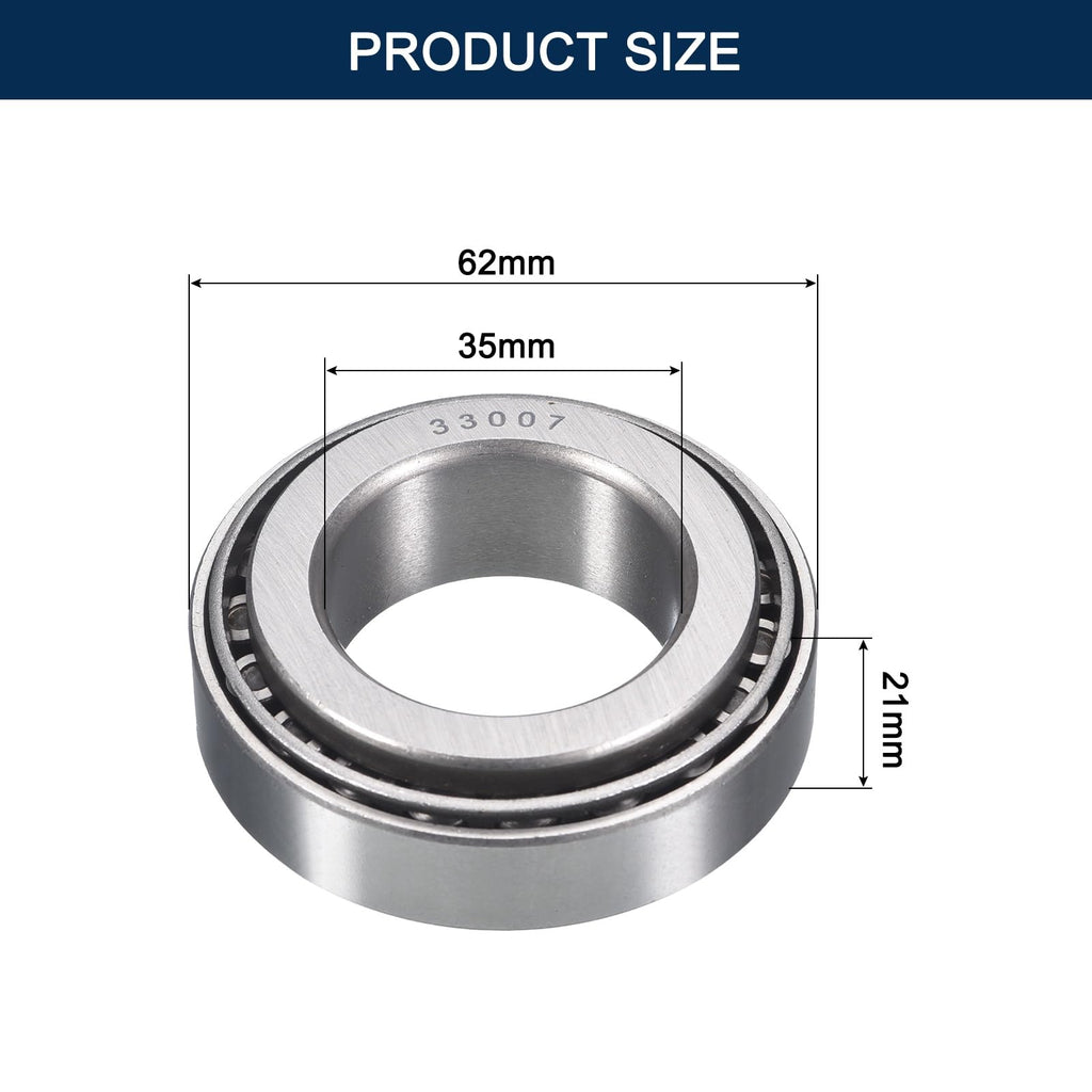 HIPicco 2 Pack 33007 Tapered Roller Bearing Cone and Cup Set