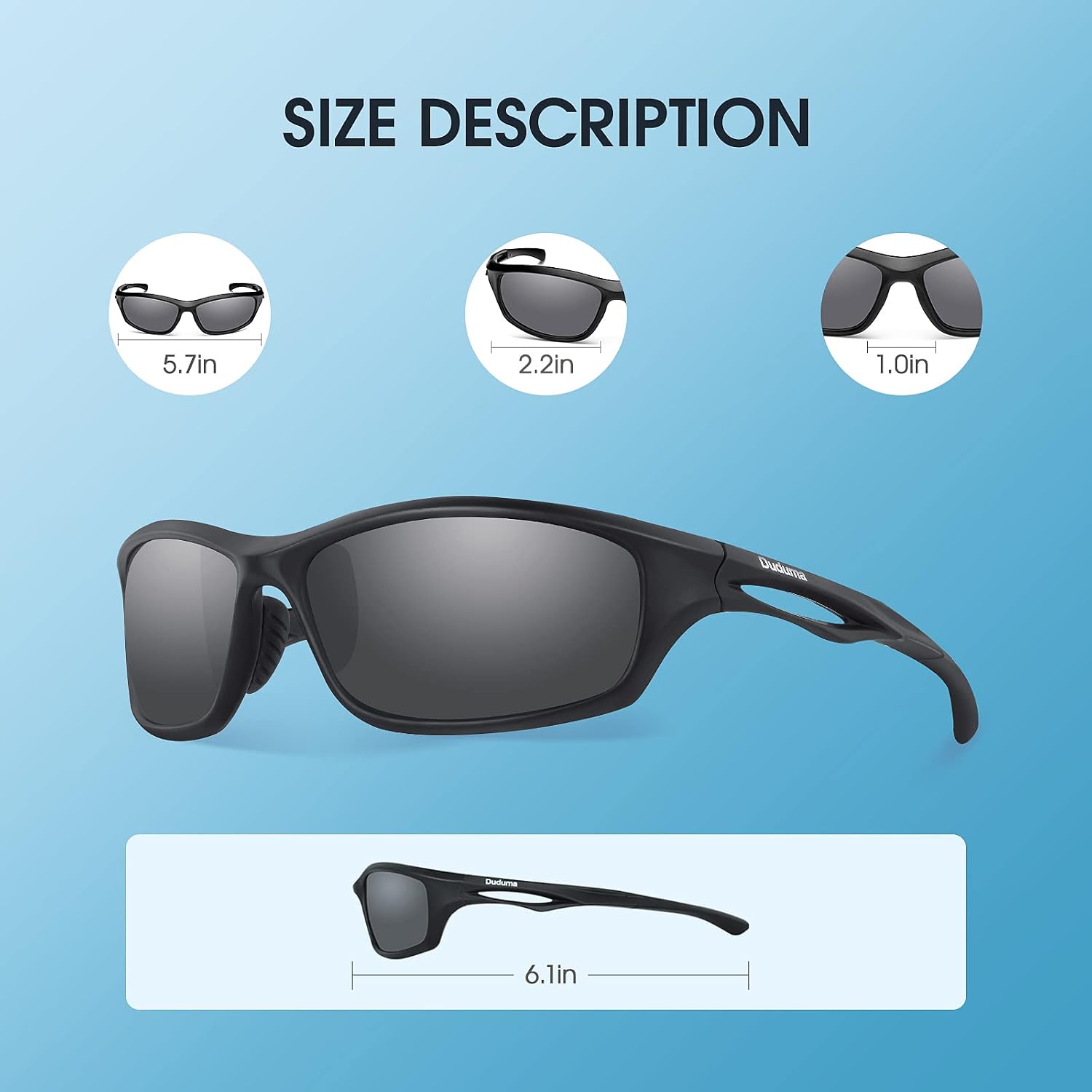 Polarized Sports Sunglasses for Men Women Running Cycling Fishing Golf Driving Shades Sun Glasses Tr90