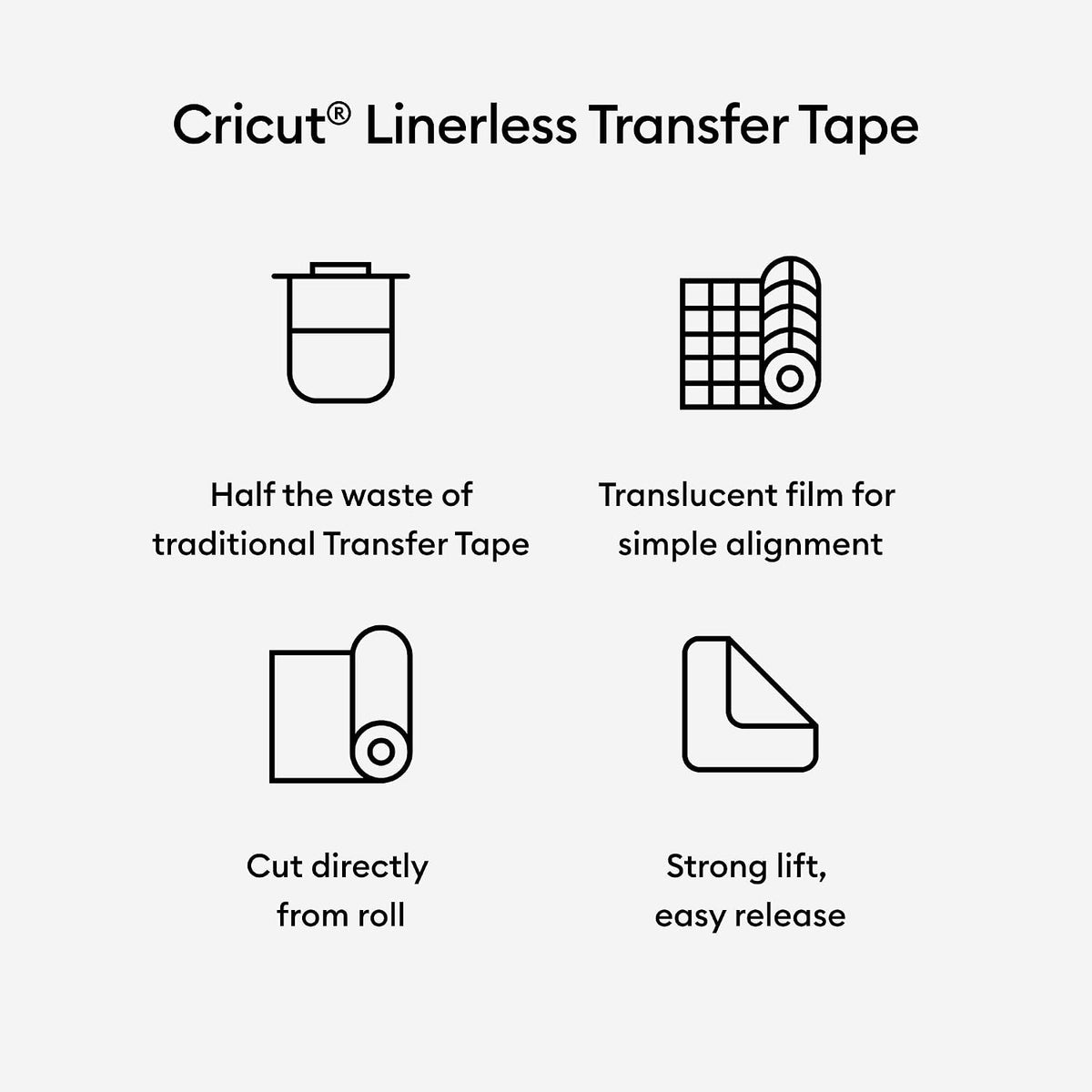 Linerless Transfer Tape (15 ft) Transparent