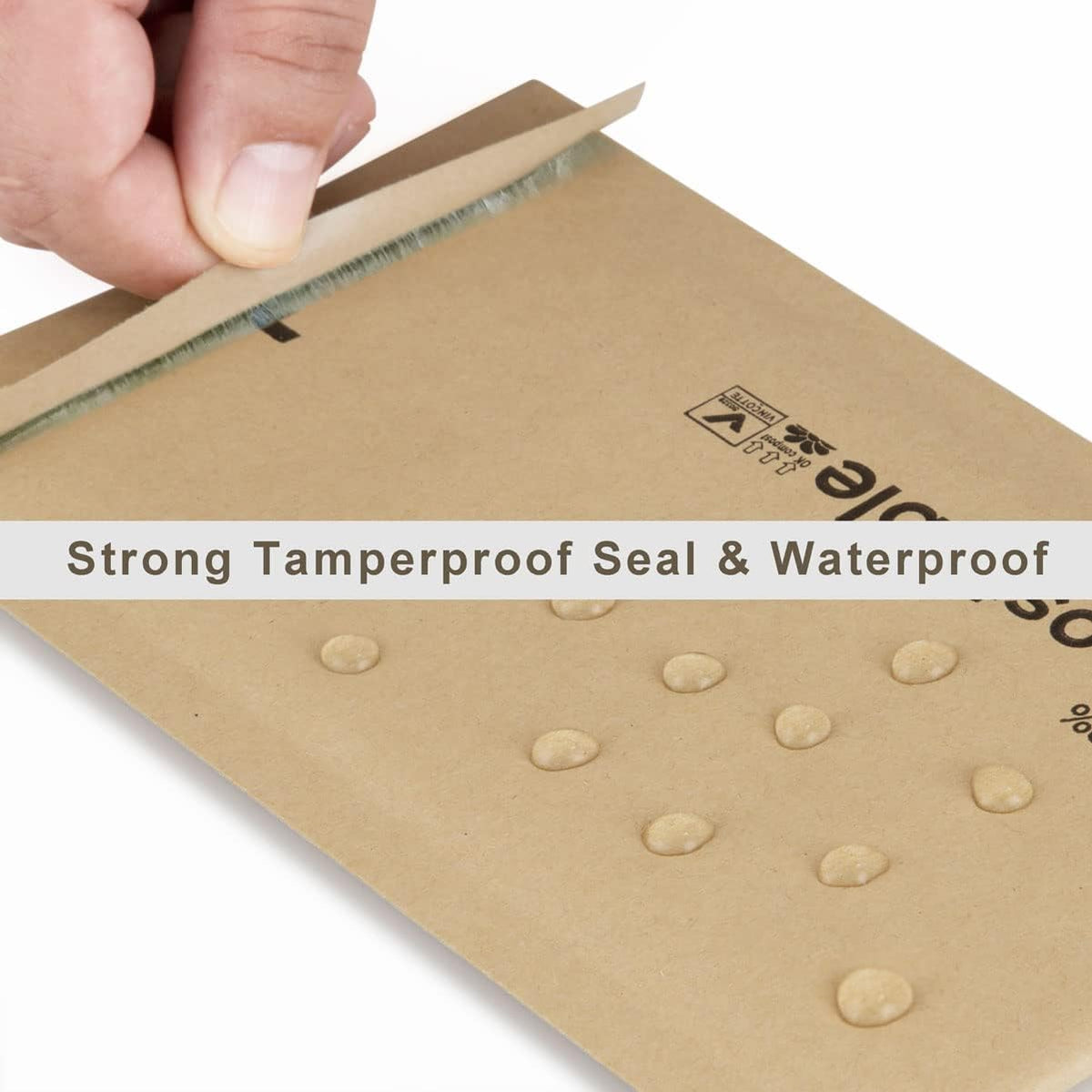 6x10 100% Biodegradable Bubble Mailers,25 Count Kraft Brown #0 Compostable Padded Packaging Wrap Envelopes Pouches