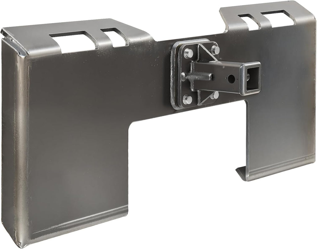 Skid Steer Attachment Plate, 3/8" Skid Steer Mount Plate with 2.28" Hitch Receiver, Quick Attachment Loader Plates