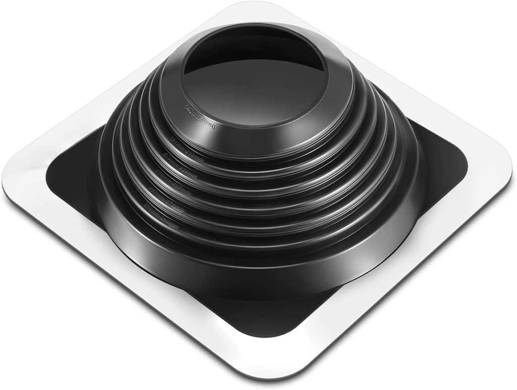 #8 Metal Roof Vent Boot Flashing Chimney Roof Boot for Pipe OD 7" to 13" Square Base Epdm Jack Stove Roofing Vent