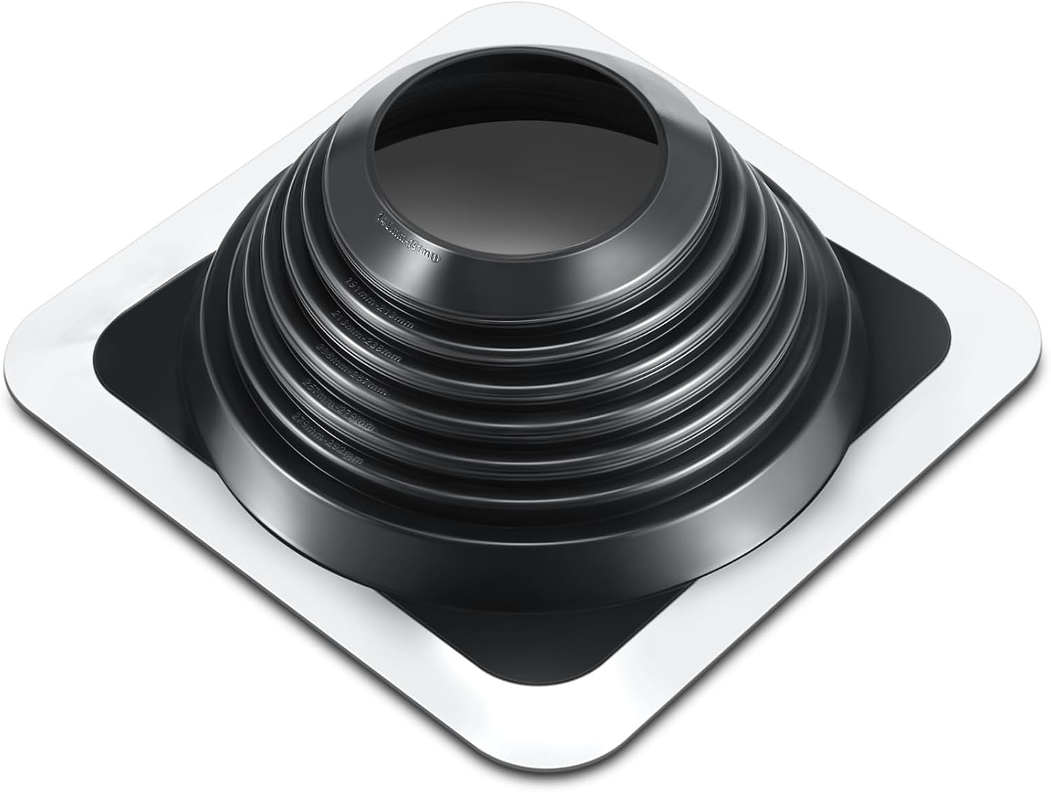 #8 Metal Roof Vent Boot Flashing Chimney Roof Boot for Pipe OD 7" to 13" Square Base Epdm Jack Stove Roofing Vent