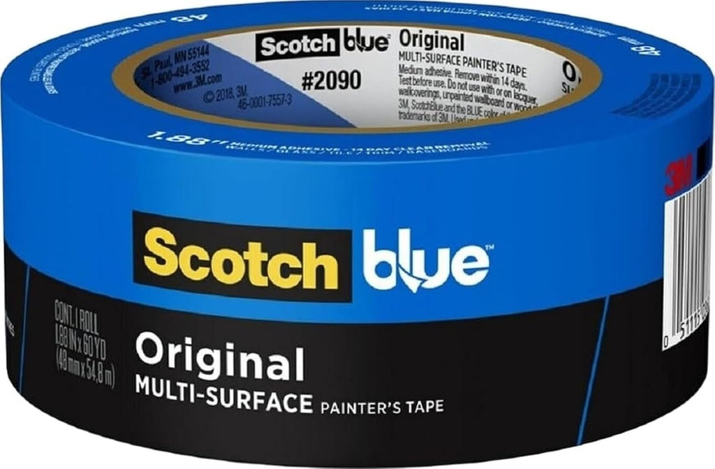 Original Multi-Surface Painters Tape, 2 Inch Wide (1.88 in. x 60 Yds), 1 Roll Blue Paint Tape Protects Surfaces &