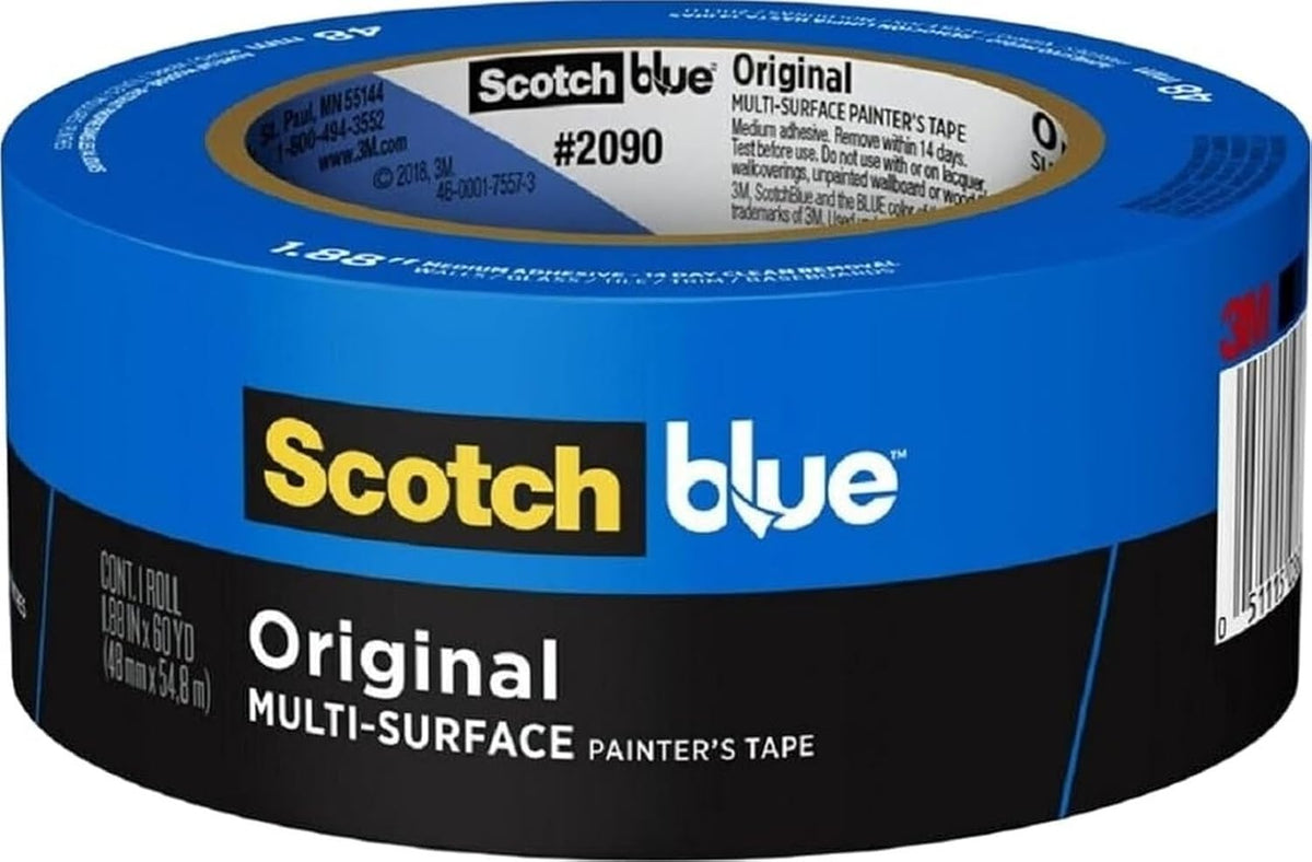 Original Multi-Surface Painters Tape, 2 Inch Wide (1.88 in. x 60 Yds), 1 Roll Blue Paint Tape Protects Surfaces &