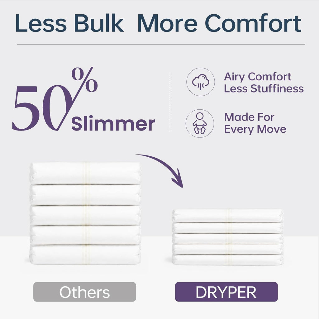 Trial Pack Baby Diapers - DRYPER Size 1 Diapers (6-11 lbs), 30 Count, Size Newborn Diapers, Hypoallergenic Disposable