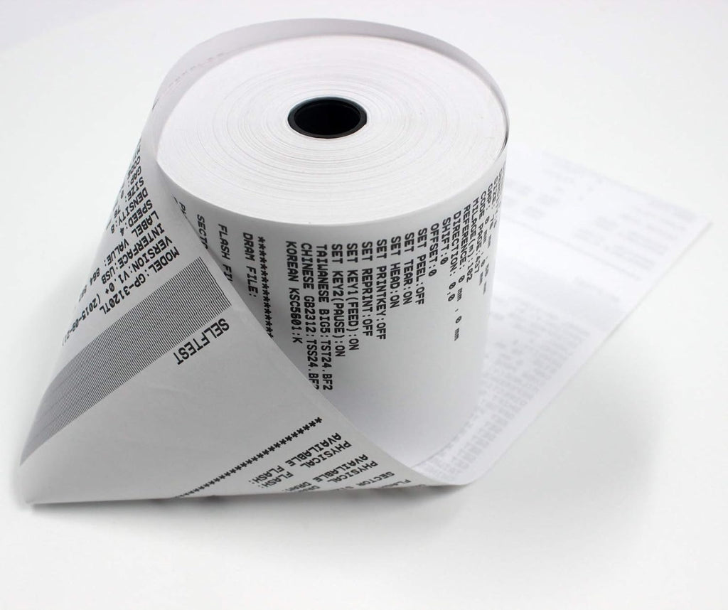 (50 Rolls) 2 1/4 x 70 Thermal Paper 55 GSM Premium Quality German Paper Large Rolls For Clover Flex Verifone VX520