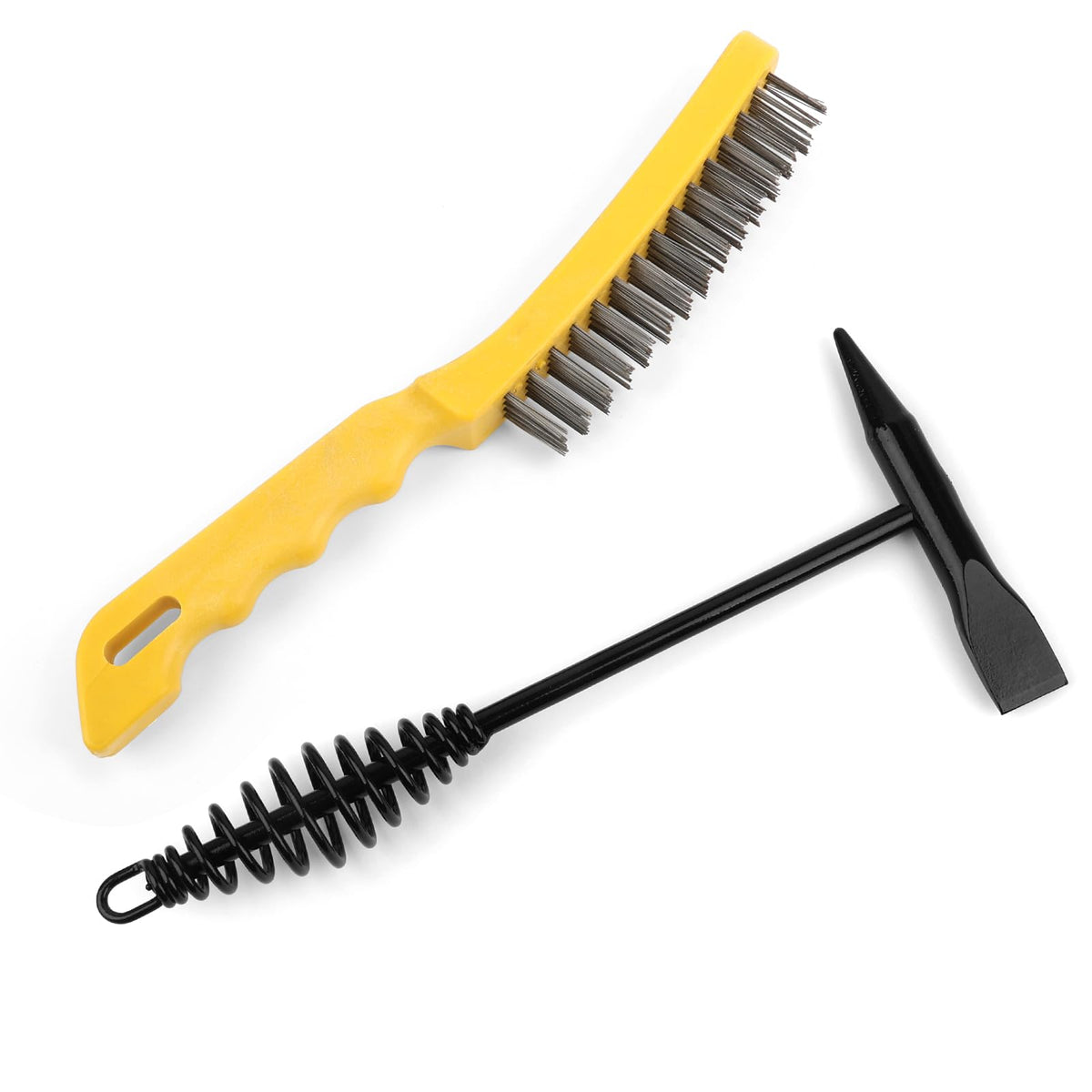 Welding Chipping Hammer and Wire Brush Set, 2 Piece Slag Removal Tools