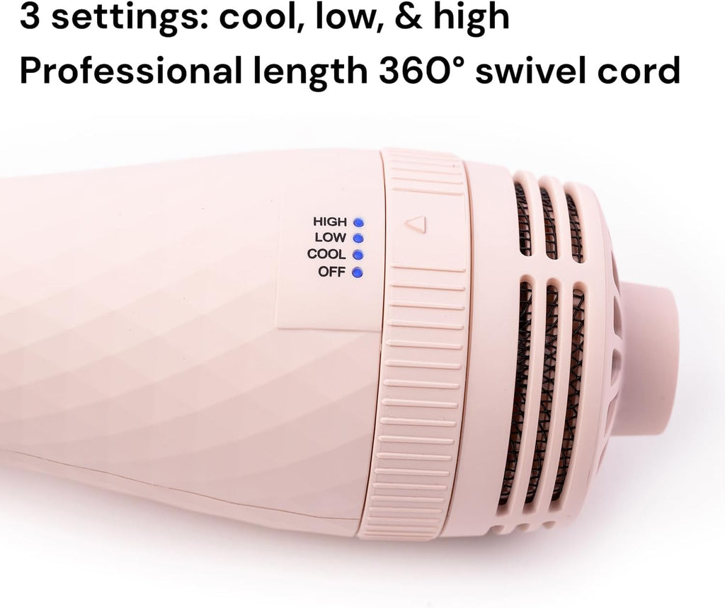 Le Volume 2-in-1 Titanium Blow Dryer Brush | Frizz Control Blowout Hair Dryer Brush For Drying And Straightening |