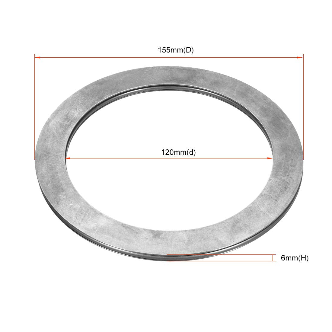 uxcell AXK120155 Needle Roller Thrust Bearings with 2 Washers, 120mm Inner Diameter, 155mm OD 4mm Width Chrome Steel