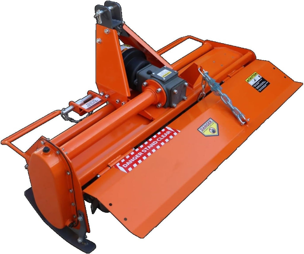 Attachments 3 Point Rotary Tiller Attachment Fits Cat 1 Tractors, Single Speed PTO Driven Cultivator with a 540 RPM